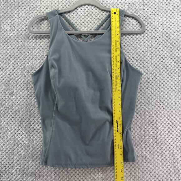 Sweaty Betty Active Top Womens L Gray Padded Bra Strappy Back Gym Yoga Workout - Picture 6 of 7